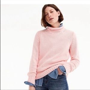 J. Crew Pink Turtleneck Sweater
